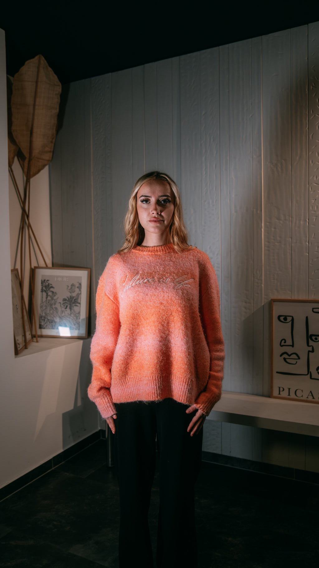 Knit Sweater Oasis Peach